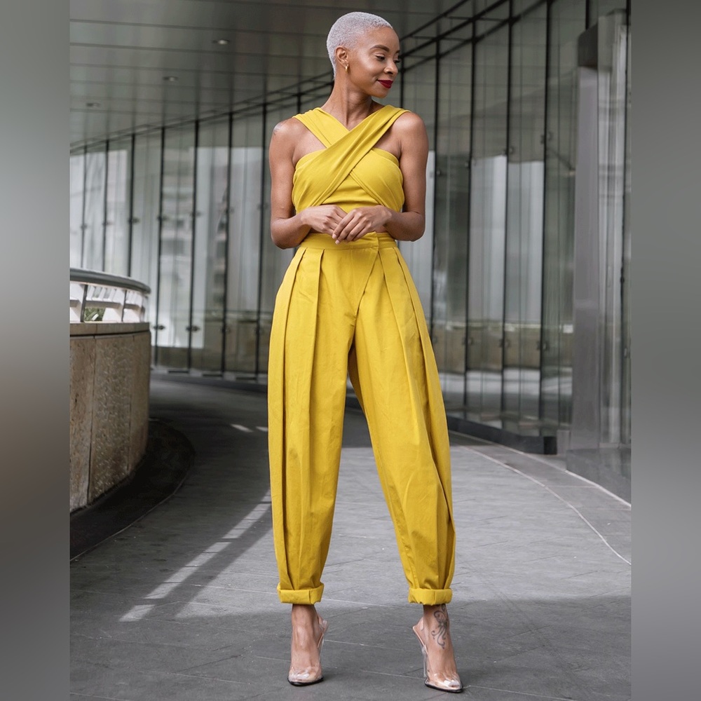 Signed Blake x Amazon The Drop Citronella Wrap Cropped Top